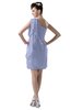 ColsBM Layla Blue Heron Informal Sheath Backless Chiffon Knee Length Paillette Homecoming Dresses