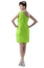 ColsBM Layla Bright Green Informal Sheath Backless Chiffon Knee Length Paillette Homecoming Dresses