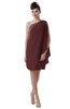 ColsBM Layla Burgundy Informal Sheath Backless Chiffon Knee Length Paillette Homecoming Dresses
