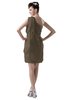 ColsBM Layla Carafe Brown Informal Sheath Backless Chiffon Knee Length Paillette Homecoming Dresses