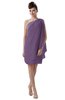 ColsBM Layla Chinese Violet Informal Sheath Backless Chiffon Knee Length Paillette Homecoming Dresses