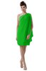 ColsBM Layla Classic Green Informal Sheath Backless Chiffon Knee Length Paillette Homecoming Dresses