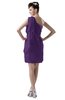 ColsBM Layla Dark Purple Informal Sheath Backless Chiffon Knee Length Paillette Homecoming Dresses