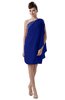 ColsBM Layla Electric Blue Informal Sheath Backless Chiffon Knee Length Paillette Homecoming Dresses