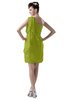 ColsBM Layla Green Oasis Informal Sheath Backless Chiffon Knee Length Paillette Homecoming Dresses