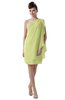ColsBM Layla Lime Green Informal Sheath Backless Chiffon Knee Length Paillette Homecoming Dresses