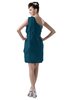 ColsBM Layla Moroccan Blue Informal Sheath Backless Chiffon Knee Length Paillette Homecoming Dresses