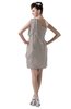 ColsBM Layla Mushroom Informal Sheath Backless Chiffon Knee Length Paillette Homecoming Dresses