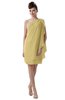 ColsBM Layla New Wheat Informal Sheath Backless Chiffon Knee Length Paillette Homecoming Dresses