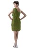 ColsBM Layla Olive Green Informal Sheath Backless Chiffon Knee Length Paillette Homecoming Dresses