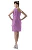 ColsBM Layla Orchid Informal Sheath Backless Chiffon Knee Length Paillette Homecoming Dresses