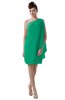 ColsBM Layla Pepper Green Informal Sheath Backless Chiffon Knee Length Paillette Homecoming Dresses