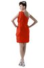 ColsBM Layla Persimmon Informal Sheath Backless Chiffon Knee Length Paillette Homecoming Dresses