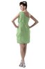 ColsBM Layla Sage Green Informal Sheath Backless Chiffon Knee Length Paillette Homecoming Dresses