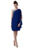 ColsBM Layla Sodalite Blue Informal Sheath Backless Chiffon Knee Length Paillette Homecoming Dresses