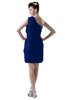 ColsBM Layla Sodalite Blue Informal Sheath Backless Chiffon Knee Length Paillette Homecoming Dresses