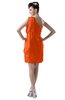ColsBM Layla Tangerine Informal Sheath Backless Chiffon Knee Length Paillette Homecoming Dresses