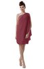 ColsBM Layla Wine Informal Sheath Backless Chiffon Knee Length Paillette Homecoming Dresses