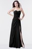 ColsBM Mary Black Elegant A-line Sweetheart Sleeveless Floor Length Pleated Bridesmaid Dresses