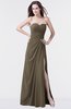 ColsBM Mary Carafe Brown Elegant A-line Sweetheart Sleeveless Floor Length Pleated Bridesmaid Dresses