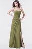 ColsBM Mary Cedar Elegant A-line Sweetheart Sleeveless Floor Length Pleated Bridesmaid Dresses