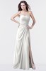ColsBM Mary Cloud White Elegant A-line Sweetheart Sleeveless Floor Length Pleated Bridesmaid Dresses