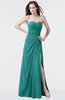 ColsBM Mary Emerald Green Elegant A-line Sweetheart Sleeveless Floor Length Pleated Bridesmaid Dresses