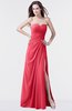 ColsBM Mary Guava Elegant A-line Sweetheart Sleeveless Floor Length Pleated Bridesmaid Dresses