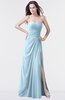 ColsBM Mary Ice Blue Elegant A-line Sweetheart Sleeveless Floor Length Pleated Bridesmaid Dresses