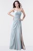 ColsBM Mary Illusion Blue Elegant A-line Sweetheart Sleeveless Floor Length Pleated Bridesmaid Dresses