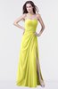 ColsBM Mary Pale Yellow Elegant A-line Sweetheart Sleeveless Floor Length Pleated Bridesmaid Dresses