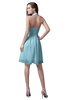 ColsBM Emma Aqua Elegant Sleeveless Zip up Knee Length Flower Party Dresses