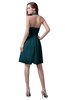 ColsBM Emma Blue Green Elegant Sleeveless Zip up Knee Length Flower Party Dresses