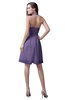 ColsBM Emma Chalk Violet Elegant Sleeveless Zip up Knee Length Flower Party Dresses
