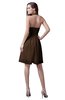 ColsBM Emma Chocolate Brown Elegant Sleeveless Zip up Knee Length Flower Party Dresses
