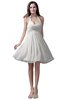 ColsBM Emma Cloud White Elegant Sleeveless Zip up Knee Length Flower Party Dresses