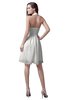 ColsBM Emma Cloud White Elegant Sleeveless Zip up Knee Length Flower Party Dresses