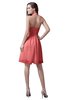 ColsBM Emma Coral Elegant Sleeveless Zip up Knee Length Flower Party Dresses