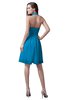 ColsBM Emma Cornflower Blue Elegant Sleeveless Zip up Knee Length Flower Party Dresses