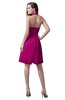 ColsBM Emma Hot Pink Elegant Sleeveless Zip up Knee Length Flower Party Dresses