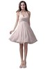 ColsBM Emma Light Pink Elegant Sleeveless Zip up Knee Length Flower Party Dresses