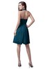 ColsBM Emma Moroccan Blue Elegant Sleeveless Zip up Knee Length Flower Party Dresses