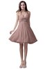 ColsBM Emma Nectar Pink Elegant Sleeveless Zip up Knee Length Flower Party Dresses