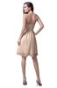 ColsBM Emma Peach Puree Elegant Sleeveless Zip up Knee Length Flower Party Dresses