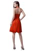 ColsBM Emma Persimmon Elegant Sleeveless Zip up Knee Length Flower Party Dresses