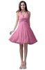 ColsBM Emma Pink Elegant Sleeveless Zip up Knee Length Flower Party Dresses