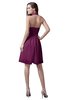 ColsBM Emma Raspberry Elegant Sleeveless Zip up Knee Length Flower Party Dresses