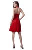 ColsBM Emma Red Elegant Sleeveless Zip up Knee Length Flower Party Dresses