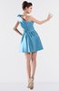 ColsBM Kailani Alaskan Blue Cute A-line Asymmetric Neckline Half Backless Short Ruching Bridesmaid Dresses