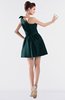 ColsBM Kailani Blue Green Cute A-line Asymmetric Neckline Half Backless Short Ruching Bridesmaid Dresses